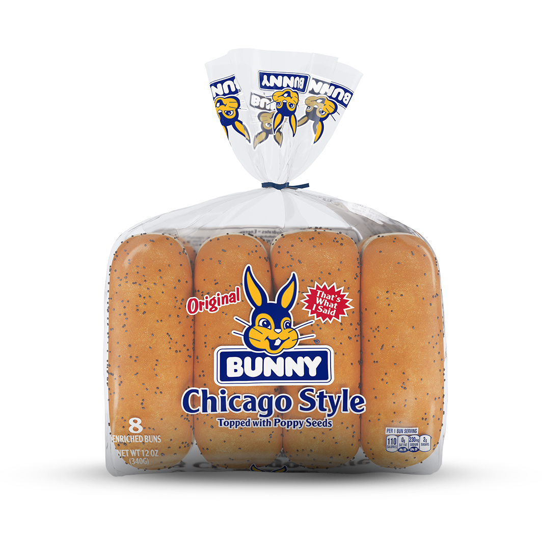 Chicago Style Hot Dog Buns 8-pack – Bunny Bread