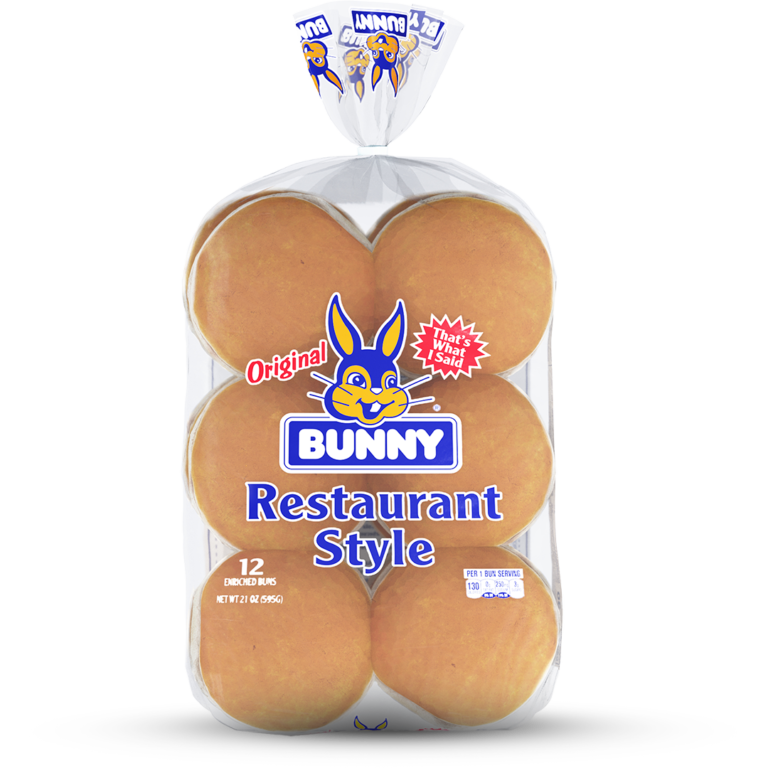 Restaurant Style Burger Buns 12 Pack Bunny Bread 6798