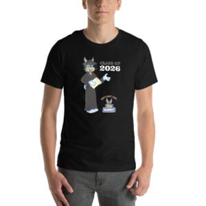 T-Shirt: Adult Bunny 2026 Graduation Design